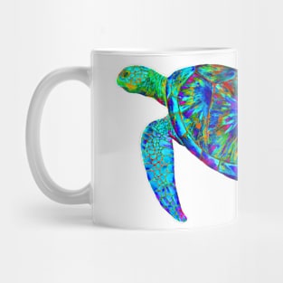 Psychedelic neon sea turtle Mug